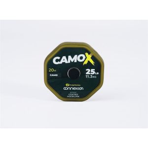 Ridgemonkey Šnúrka stužená Connexion CamoX Stiff Coated 20m